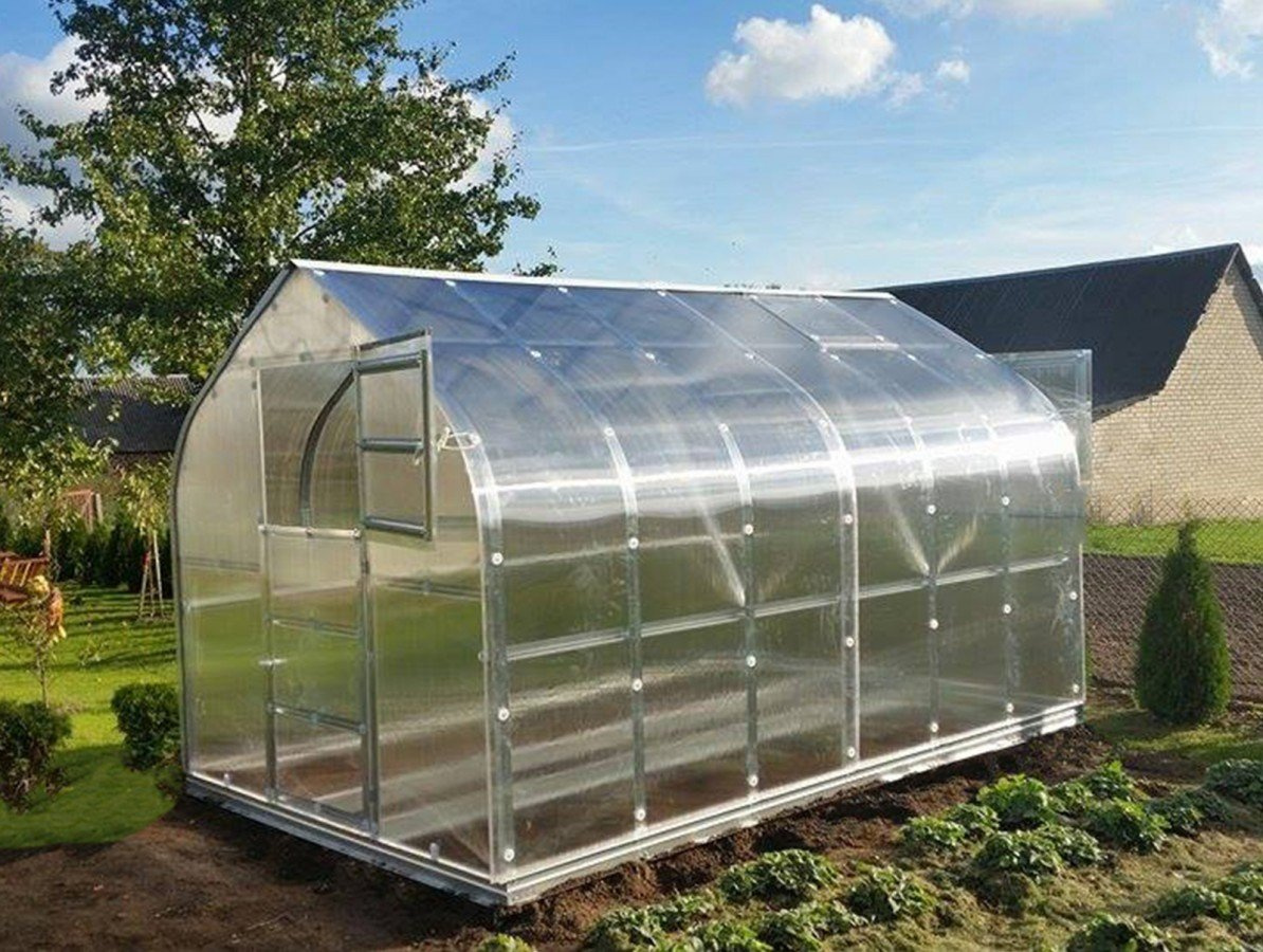 GEOMAT Zahradní skleník z polykarbonátu Gardentec Standard (6 mm) 6 x 2,5 m