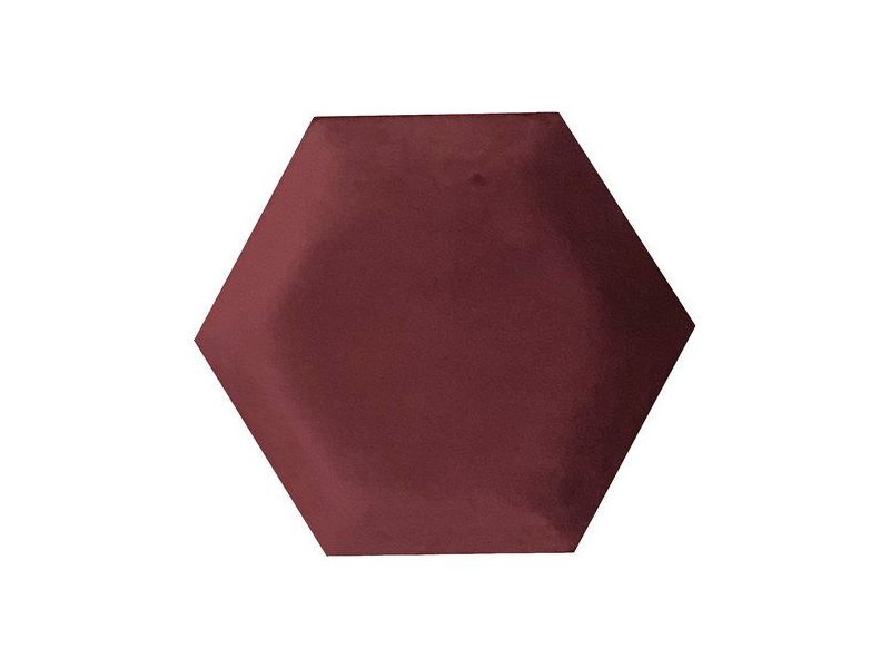 Čalouněný nástěnný panel Riwiera, Hexagon 6×15 cm (vínová, kód barvy 59)