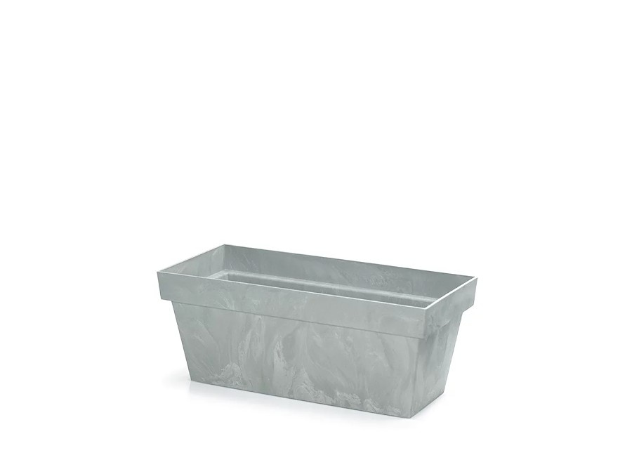 Plastový truhlík – Cube Case Beton Effect 8 l (š. 18 cm × v. 16 cm × d. 39 cm), šedá